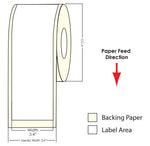 TM-C3500 3.4" x 100 ft Matte BOPP Label Roll 814003 - POS OF AMERICA