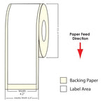 TM-C3500 4.2" x 100 ft Matte BOPP Label Roll 814005 - POS OF AMERICA