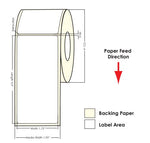 TM-C3500 1.75" x 5" (1A) Matte BOPP Label 200/Roll 814009 - POS OF AMERICA