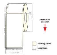 TM-C3500 1.75" x 5" (1A) Matte BOPP Label 200/Roll 814009 - POS OF AMERICA