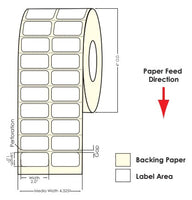 TM-C3500 2" x 1" (2A) Matte BOPP Label 2150/Roll 814010 - POS OF AMERICA