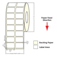 TM-C3500 2" x 1.5" (2A) Matte BOPP Label 1480/Roll 814011 - POS OF AMERICA