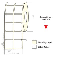 TM-C3500 2" x 2" (2A) Matte BOPP Label 1130/Roll 814012 - POS OF AMERICA