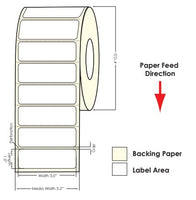 TM-C3500 3" x 1" (1A) Matte BOPP Label 1070/Roll 814013 - POS OF AMERICA