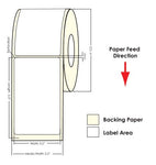 TM-C3500 3" x 5" (1A) Matte BOPP Label 230/Roll 814016 - POS OF AMERICA