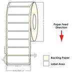 TM-C3500 4"x 1" (1A) Matte BOPP Label 1070/Roll 814017 - POS OF AMERICA