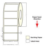 TM-C3500 4" x 2" (1A) Matte BOPP Label 560/Roll 814019 - POS OF AMERICA