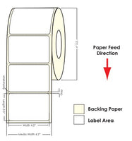 TM-C3500 4" x 3" (1A) Matte BOPP Label 380/Roll 814020 - POS OF AMERICA