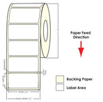 TM-C3500 2" x 1" (1A) Matte BOPP Label 1070/Roll 814026 - POS OF AMERICA