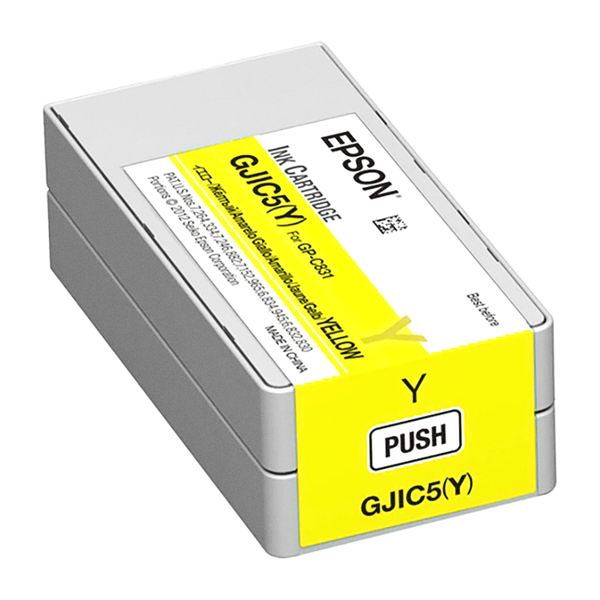 Genuine Epson GJIC5 (Y) Yellow Pigment Ink Cartridge for TM-C831 C13S020566 - POS OF AMERICA