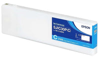 EPSON, TM-C7500G, CONSUMABLES, SJIC30P(C), GLOSS CYAN INK CARTRIDGE FOR COLORWORKS TM-C7500G & C7500GE C33S020636 - POS OF AMERICA
