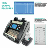 Kolibri DOMINO™ Business-Grade Bill Counter, Sorter and Reader with Counterfeit Detection - POS OF AMERICA