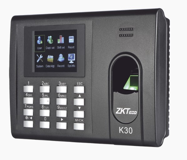 Fingerprint Reader and proximity card reader / TCP-IP Time Attendance and Basic options for Access Control / Relay Output for Electric Lock K-30 ZKTECO - POS OF AMERICA