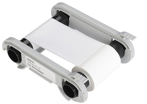 RCT015NAA EVOLIS, EDIKIO, CONSUMABLES, WHITE MONOCHROME RIBBON, ELYPSO/PRIMACY/ZENIUS/EDIKIO COMPATIBLE, 1000 PRINTS PER ROLL - POS OF AMERICA