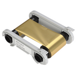 RCT016NAA EVOLIS, EDIKIO, CONSUMABLES, METALLIC GOLD MONOCHROME RIBBON, ELYPSO/PRIMACY/ZENIUS COMPATIBLE, 1000 PRINTS PER ROLL - POS OF AMERICA