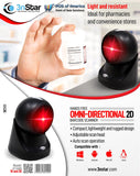 3nStar 2D Handheld Barcode Scanner with Base and Autosense (SC505) - POS OF AMERICA