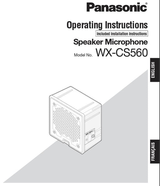 Manual - Panasonic WX-CS560-Manual Speaker/Mic - Operations and Installation Manual - POS OF AMERICA