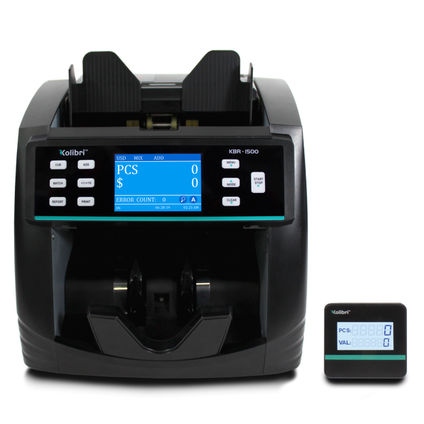 Kolibri KBR-1500 Bank-Grade Bill Counter, Sorter and Reader with Counterfeit Detection - POS OF AMERICA