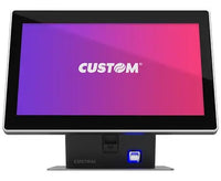 CUSTOM AMERICA GENIUS ALL-IN-ONE + PRINTER 80mm 13.3" WIN SSD 128GB RAM 8GB J3455 win10 iot - POS OF AMERICA
