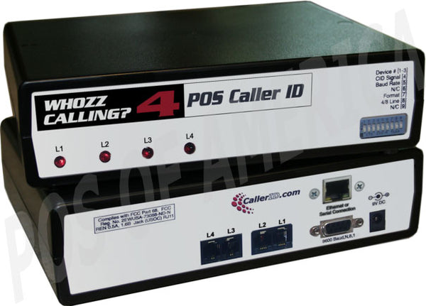 Caller ID Whozz Calling POS (Ethernet DeLuxe) for Aldelo Express (iPad) 4 Lines - POS OF AMERICA