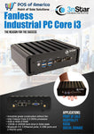 3nStar Industrial mini PC Fanless Core i3 (PC080WV) 4GB+120GB SSD WINDOWS 10 - POS OF AMERICA