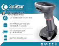3nStar Wireless Handheld Barcode Scanner 2D with USB Base (SC440) - POS OF AMERICA
